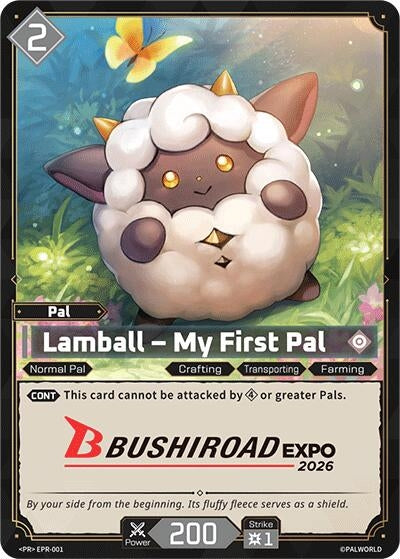 Image for Lamball - My First Pal (Bushiroad EXPO 2026) - EPR-001 (EPR-001) (PR) - Palworld OFFICIAL CARD GAME