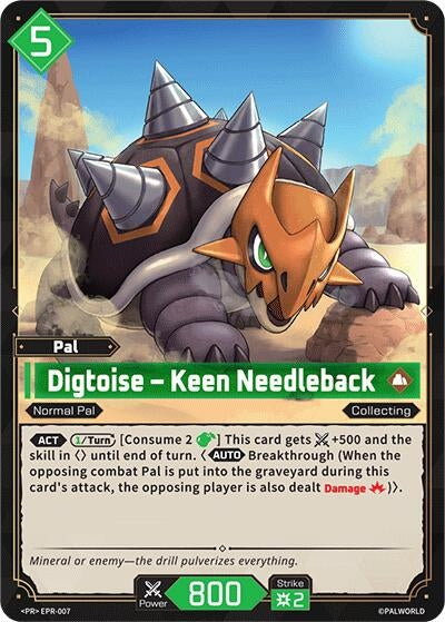 Image for Digtoise - Keen Needleback - EPR-007 (EPR-007) (PR) - Palworld OFFICIAL CARD GAME
