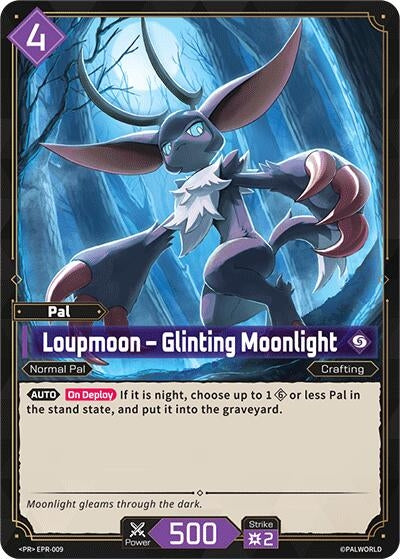 Image for Loupmoon - Glinting Moonlight - EPR-009 (EPR-009) (PR) - Palworld OFFICIAL CARD GAME
