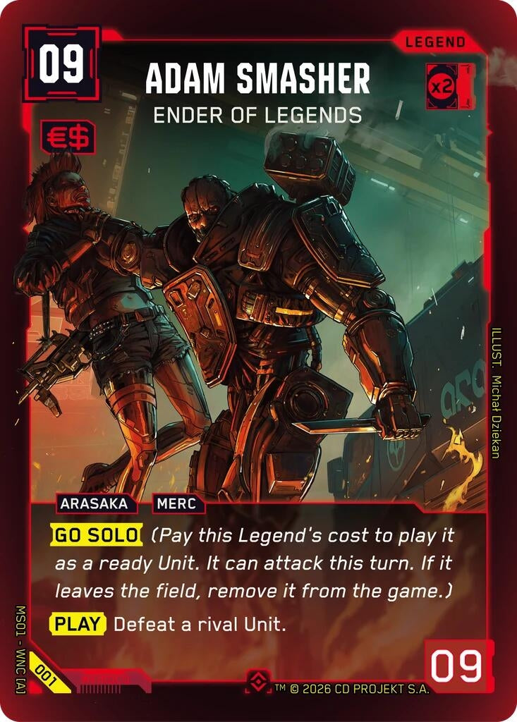 Image for Adam Smasher - Ender of Legends (Epic) (001) - Cyberpunk TCG