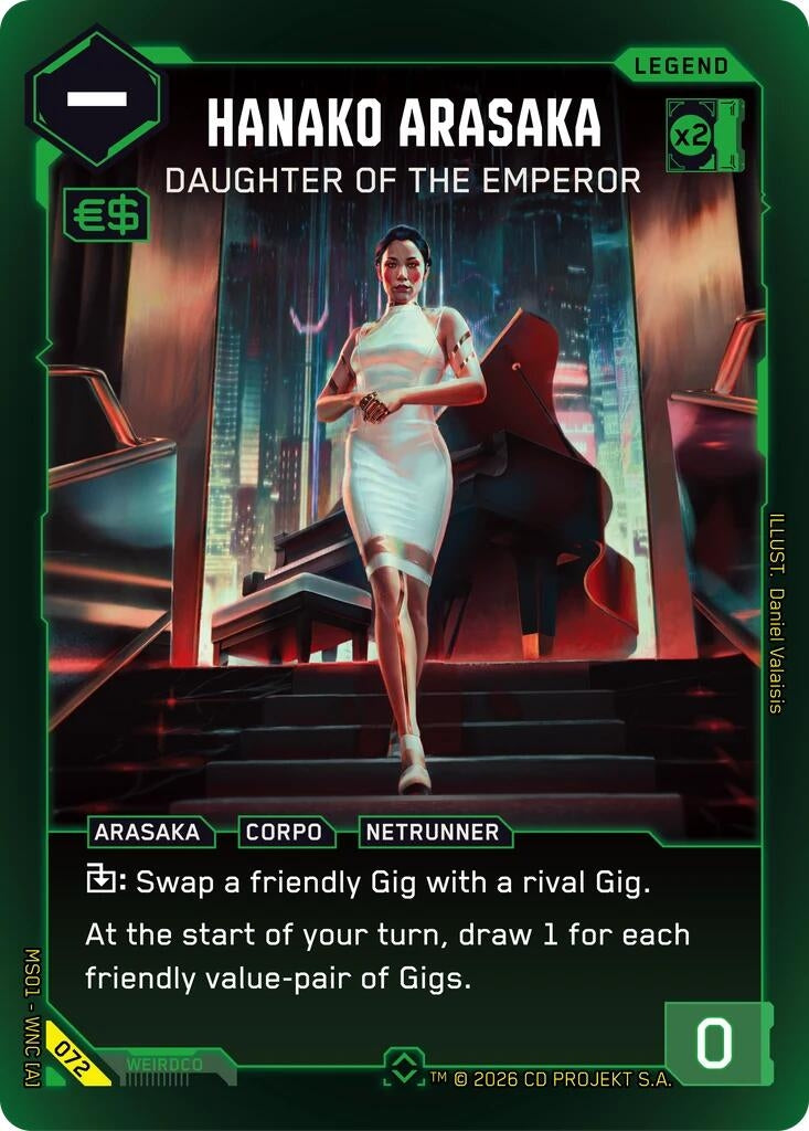 Image for Hanako Arasaka - Daughter of the Emperor (Rare) (072) - Cyberpunk TCG