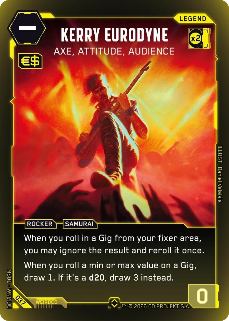 Image for Kerry Eurodyne - Axe, Attitude, Audience (Rare) (037) - Cyberpunk TCG