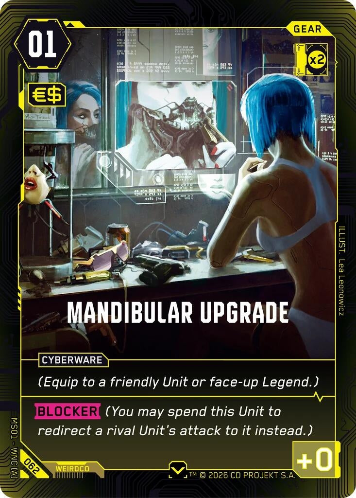 Image for Mandibular Upgrade (062) - Cyberpunk TCG