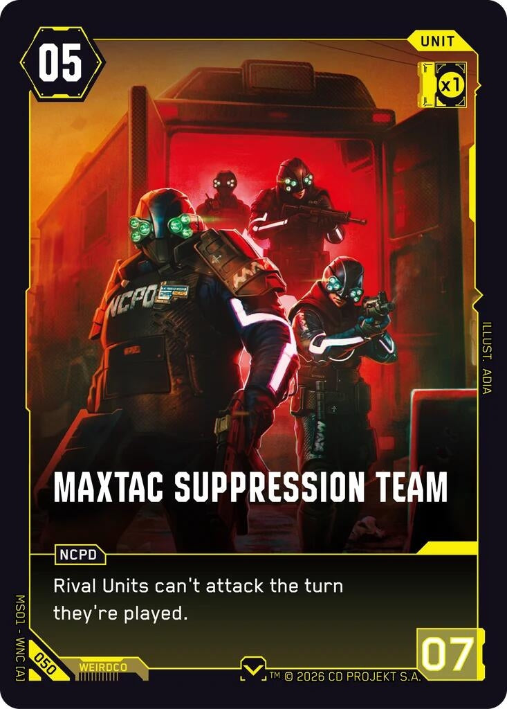 Image for MaxTac Suppression Team (050) - Cyberpunk TCG