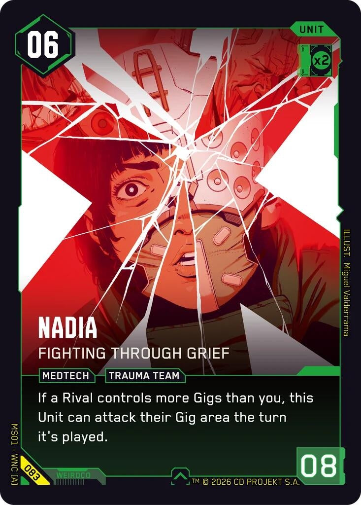 Image for Nadia - Fighting Through Grief (083) - Cyberpunk TCG