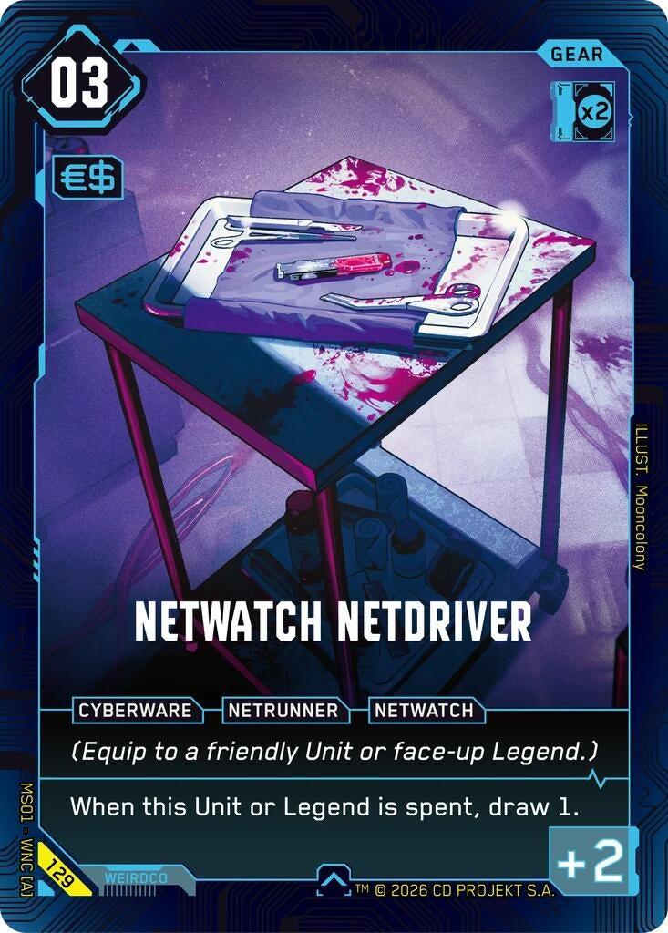 Image for NetWatch Netdriver (129) - Cyberpunk TCG