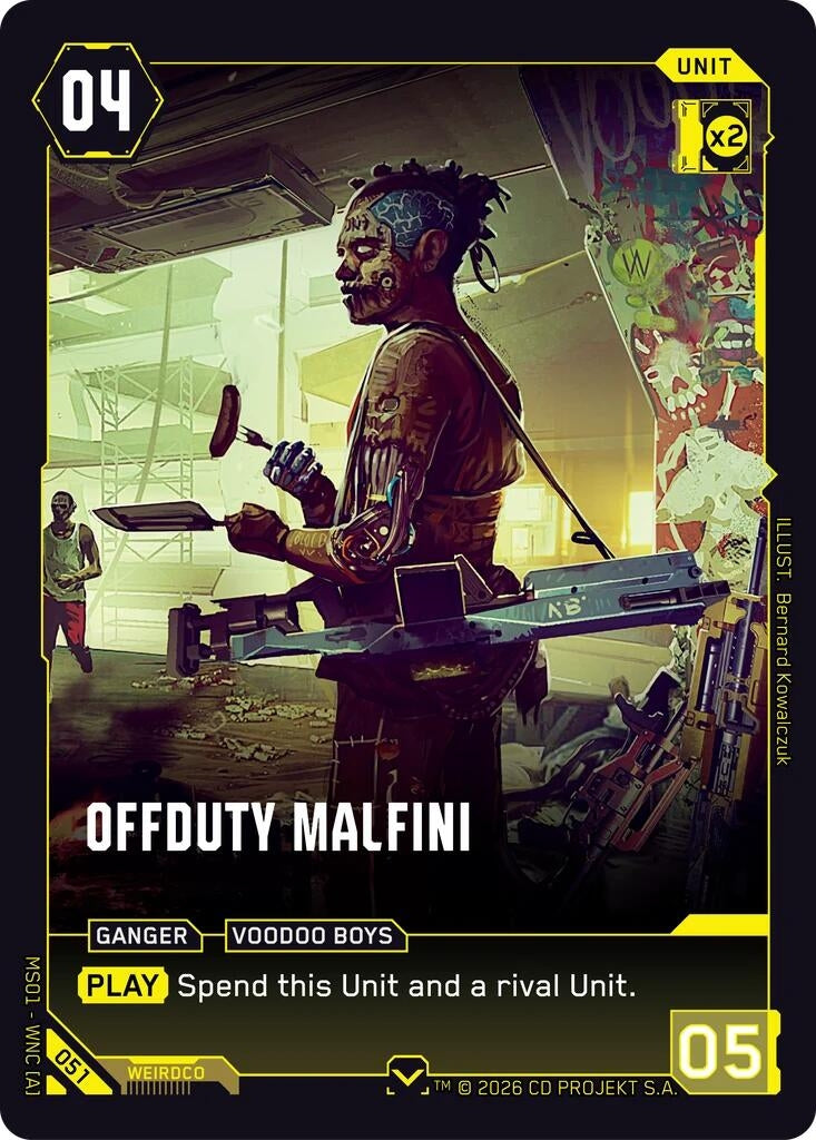 Image for Offduty Malfini (051) - Cyberpunk TCG