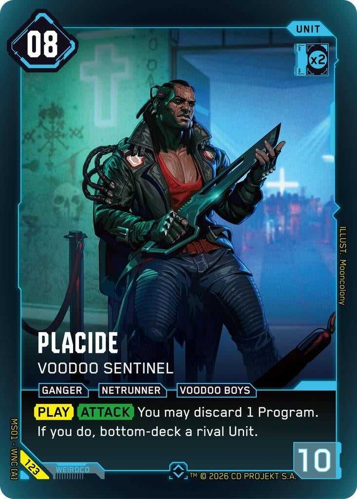Image for Placide - Voodoo Sentinel (123) - Cyberpunk TCG