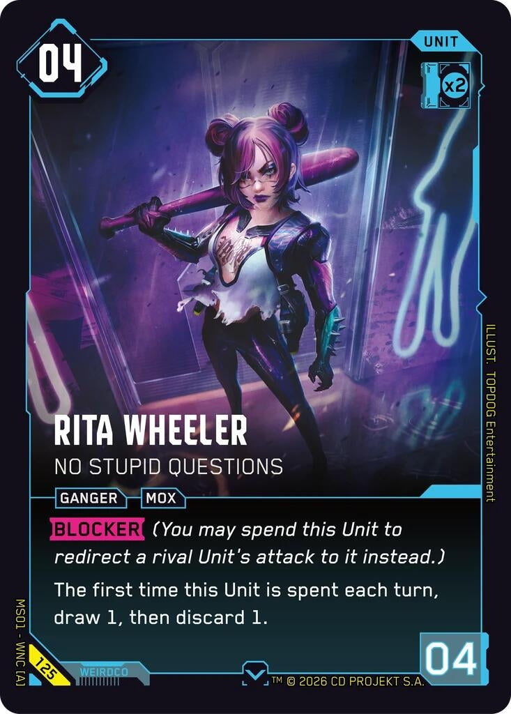 Image for Rita Wheeler - No Stupid Questions (125) - Cyberpunk TCG