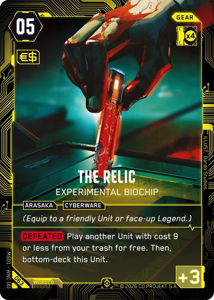 Image for The Relic - Experimental Biochip (Epic) (063) - Cyberpunk TCG