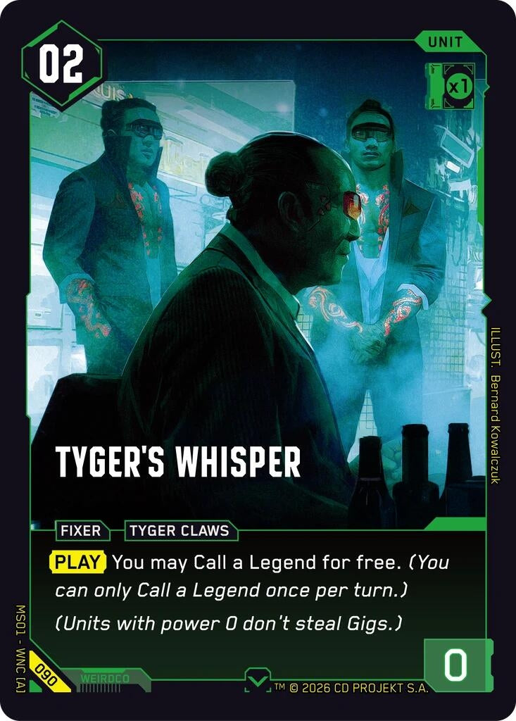 Image for Tyger's Whisper (090) - Cyberpunk TCG
