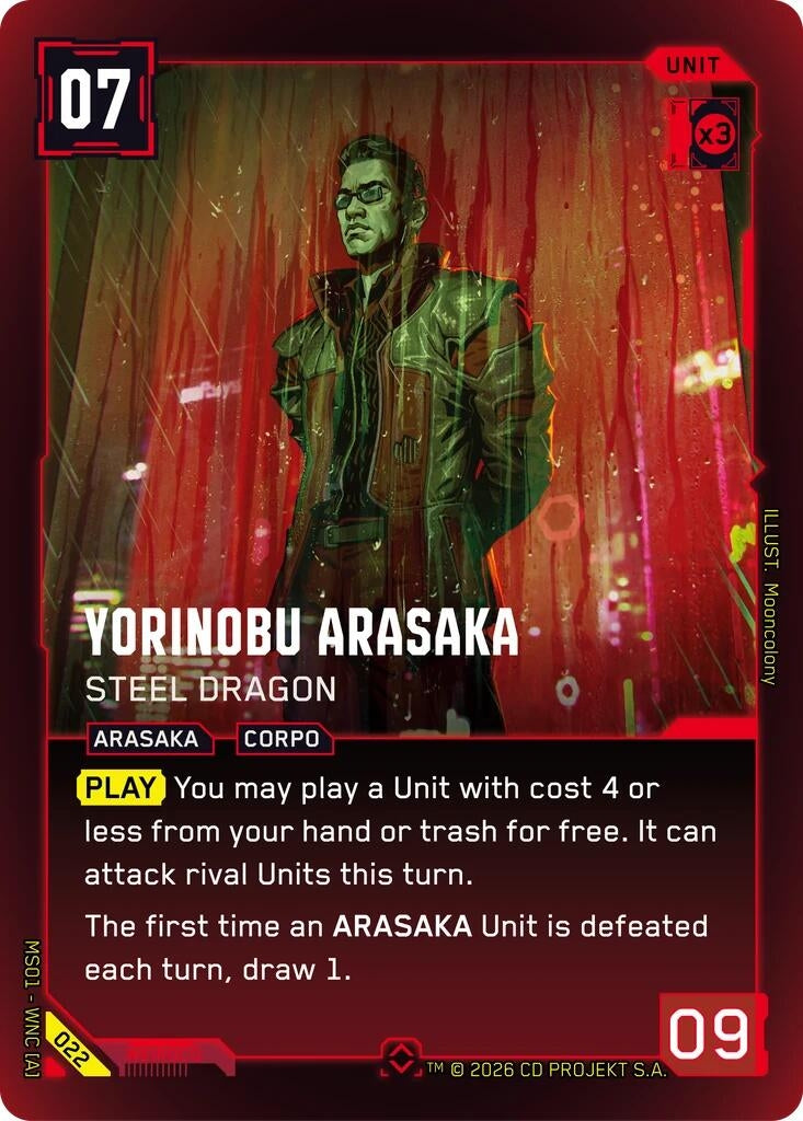 Image for Yorinobu Arasaka - Steel Dragon (022) - Cyberpunk TCG