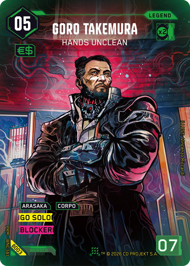 Image for Goro Takemura - Hands Unclean (B003) - Cyberpunk TCG