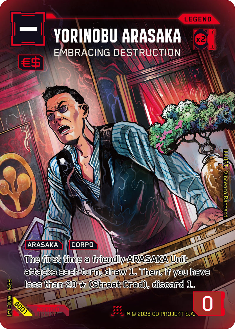 Image for Yorinobu Arasaka - Embracing Destruction (B001) - Cyberpunk TCG