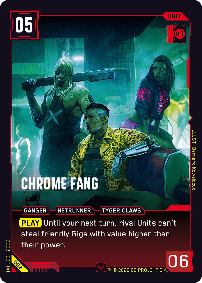 Image for Chrome Fang (002) - Cyberpunk TCG