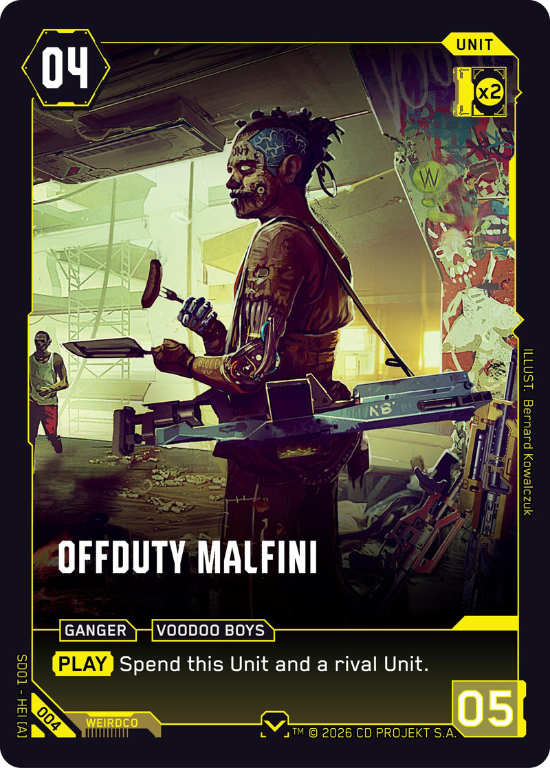 Image for Offduty Malfini (004) - Cyberpunk TCG