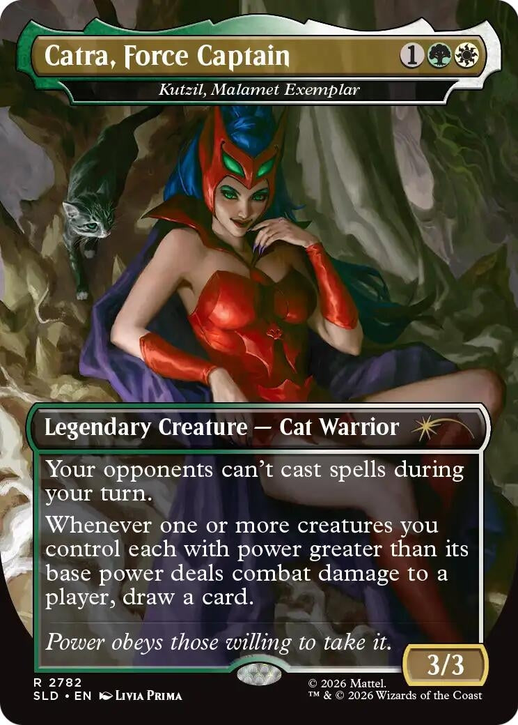 Image for Catra, Force Captain - Kutzil, Malamet Exemplar (2782) (SLD) - Magic: The Gathering