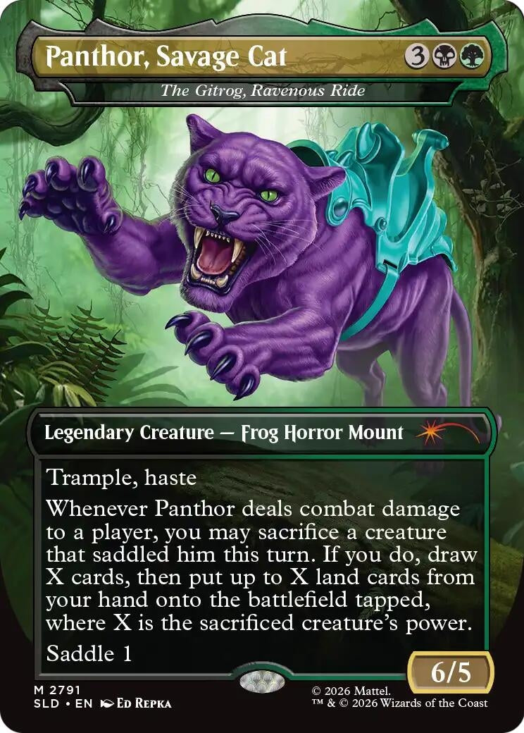 Image for Panthor, Savage Cat - The Gitrog, Ravenous Ride (2791) (SLD) - Magic: The Gathering