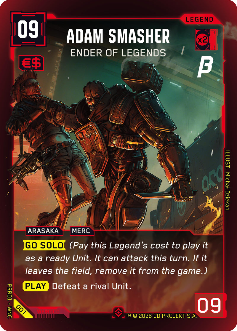 Image for Adam Smasher - Ender of Legends (001) (PRR) - Cyberpunk TCG