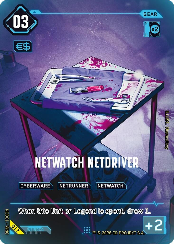 Image for NetWatch Netdriver (017) (NCB01) - Cyberpunk TCG