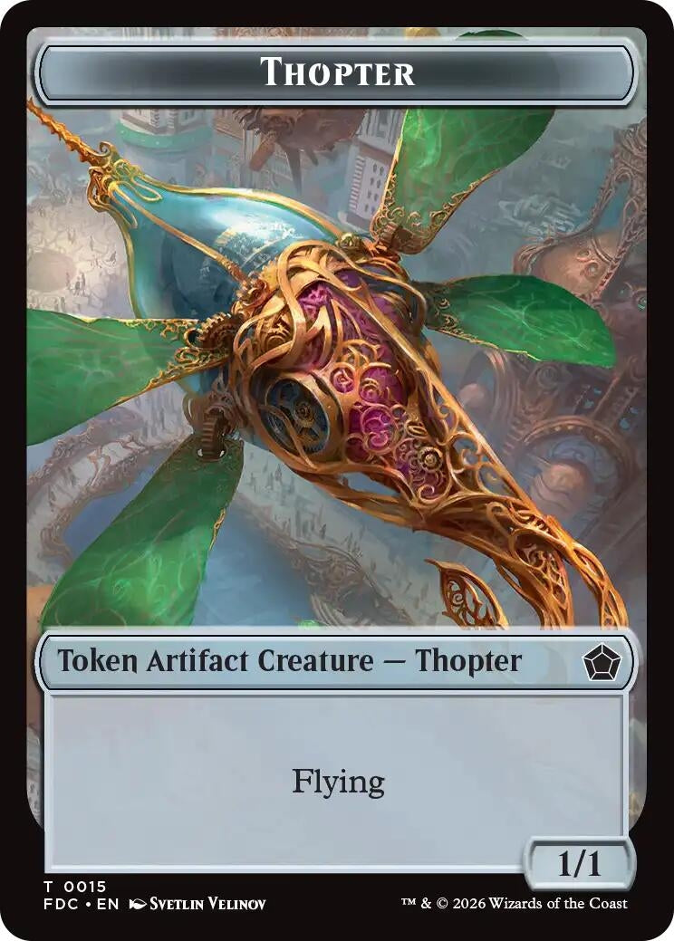 Image for Thopter // The Monarch Double-Sided Token (15 // 17) (FDC) - Magic: The Gathering