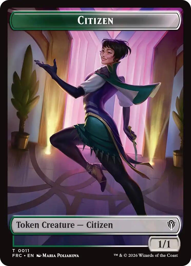 Image for Citizen // Phyrexian Mite Double-Sided Token (11 // 16) (FRC) - Magic: The Gathering