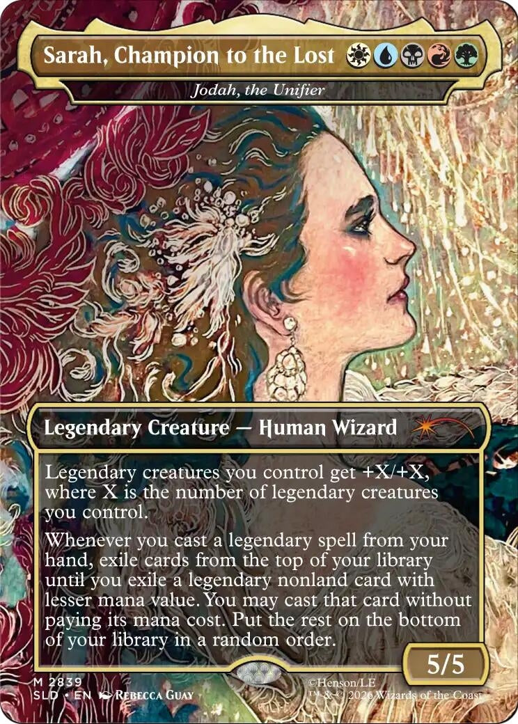Image for Sarah, Champion to the Lost - Jodah, the Unifier (2839) (SLD) - Magic: The Gathering