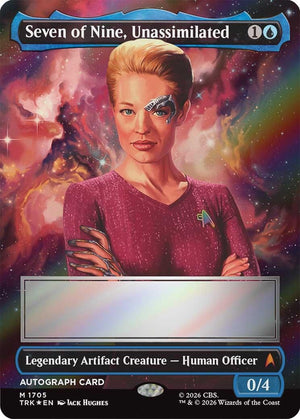 Image for Seven of Nine, Unassimilated (Borderless) (Signed) (1705) (TRK) - Magic: The Gathering