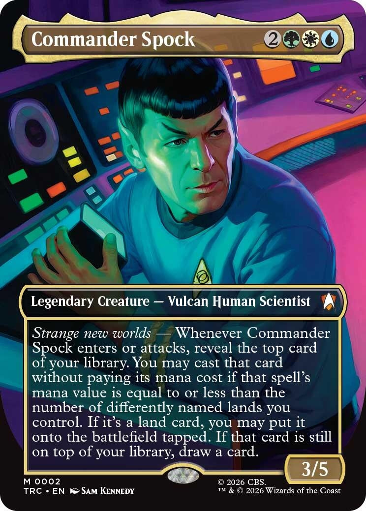 Image for Commander Spock (Borderless) (2) (TRC) - Magic: The Gathering