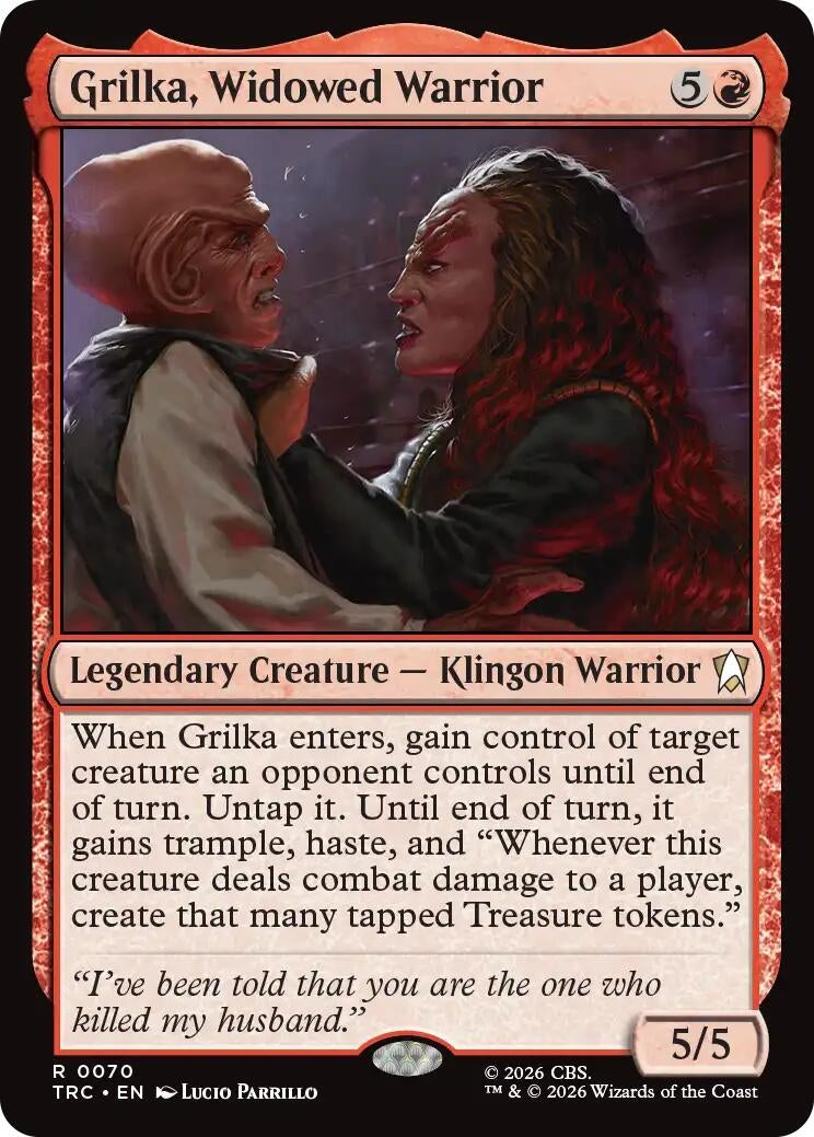 Image for Grilka, Widowed Warrior (Surge Foil) (TRC) - Magic: The Gathering