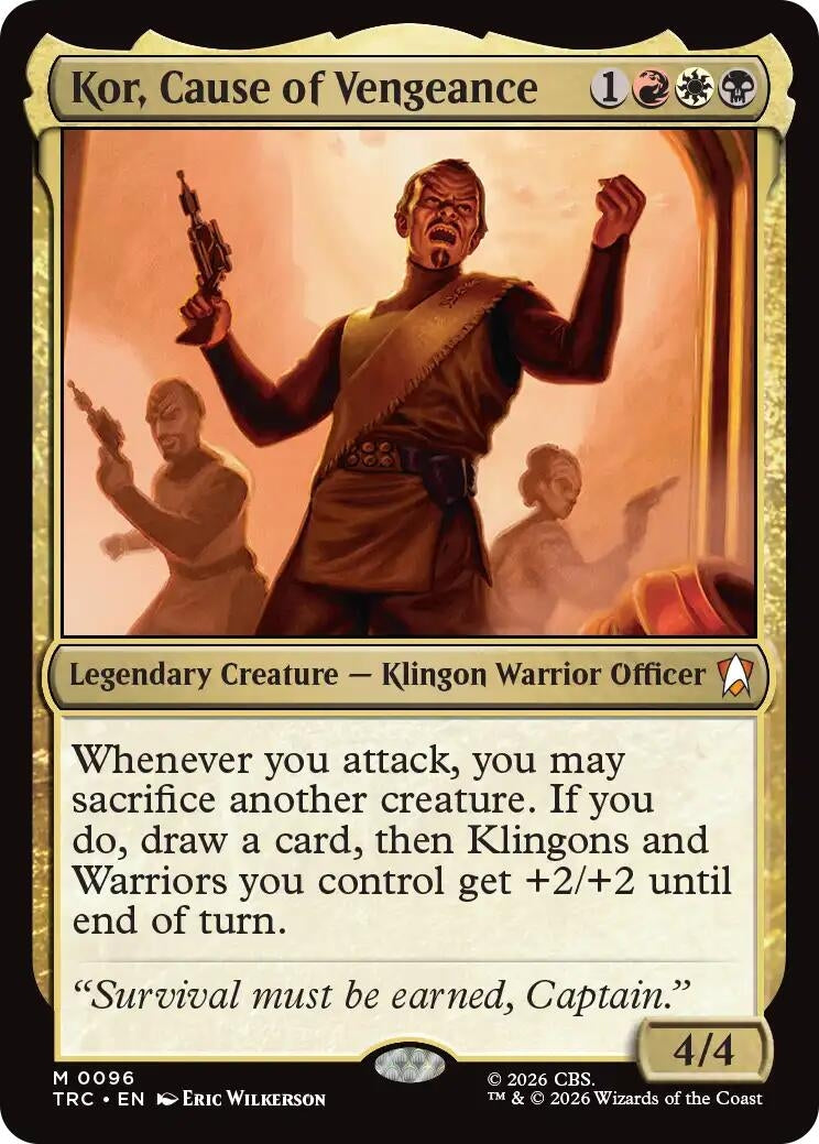 Image for Kor, Cause of Vengeance (Surge Foil) (TRC) - Magic: The Gathering