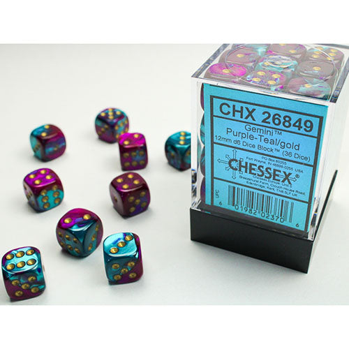 Chessex Dice - D6 Dice Block 12mm (36 Dice)