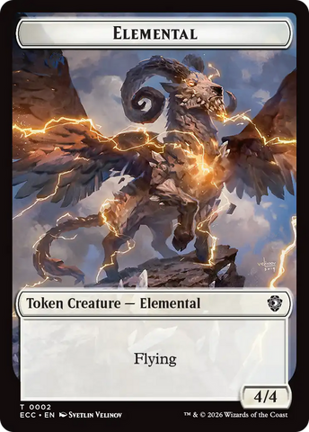 Elemental (0002) // Elemental (0009) Double-Sided Token [Lorwyn Eclipsed Tokens]