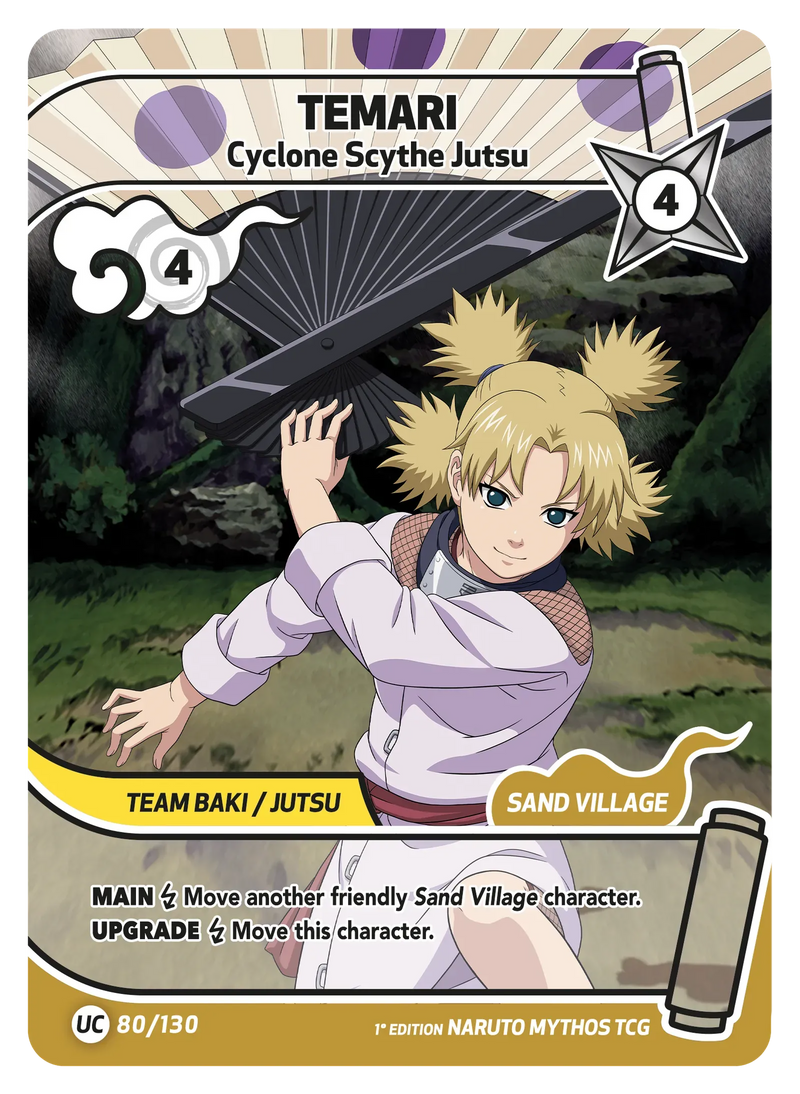 Image for Temari — Cyclone Scythe Jutsu (080/130) (KSH) - Naruto Mythos TCG