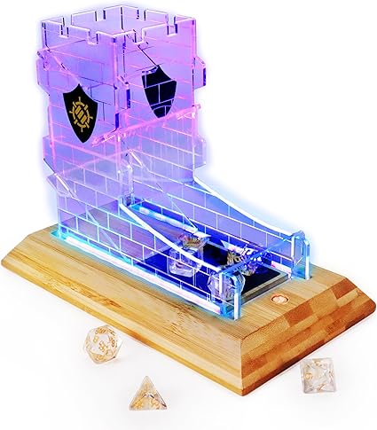 ENHANCE Tabletop LED Dice Tower with 7pc Dice Set for RPG Games