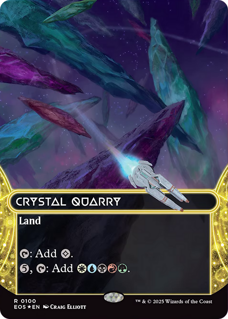 Crystal Quarry (0100) (Borderless) (Galaxy Foil) [Edge of Eternities: Stellar Sights]