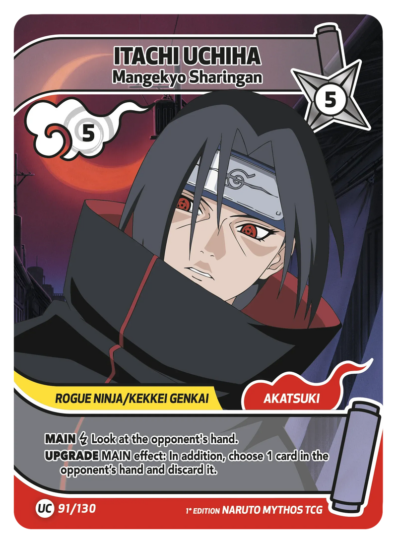 Image for Itachi Uchiha — Mangekyo Sharingan (091/130) (KSH) - Naruto Mythos TCG