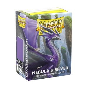 Dragon Shield Dual Matte Standard Sleeves - Nebula & Silver (100-Pack)