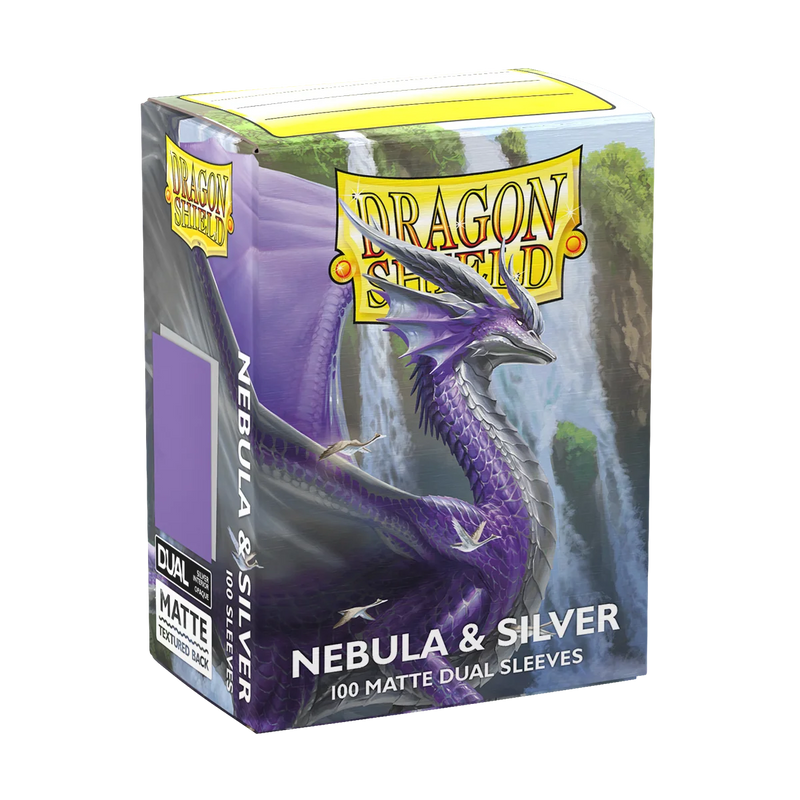 Dragon Shield Dual Matte Standard Sleeves - Nebula & Silver (100-Pack)
