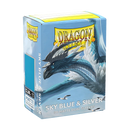 Dragon Shield Dual Matte Standard Sleeves - Sky Blue & Silver (100-Pack)