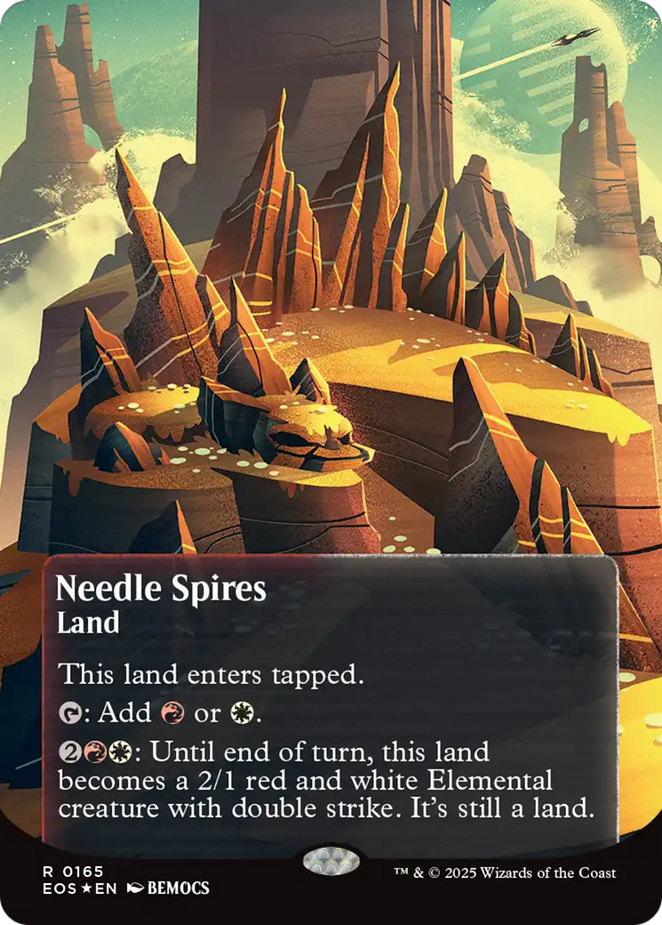 Needle Spires (0165) (Borderless) (Galaxy Foil) [Edge of Eternities: Stellar Sights]