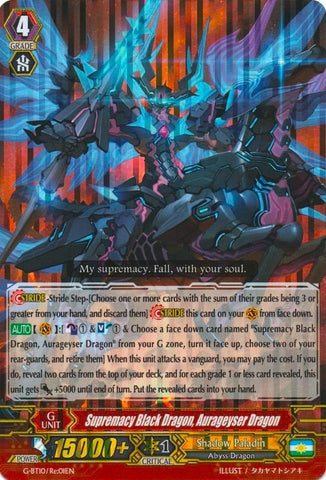 Supremacy Black Dragon, Aurageyser Dragon (G-BT10/Re:01EN) [Raging Clash of the Blade Fangs]