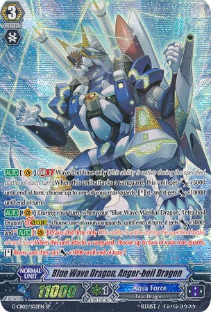 Blue Wave Dragon, Anger-boil Dragon (G-CB02/S02EN) [Commander of the Incessant Waves]