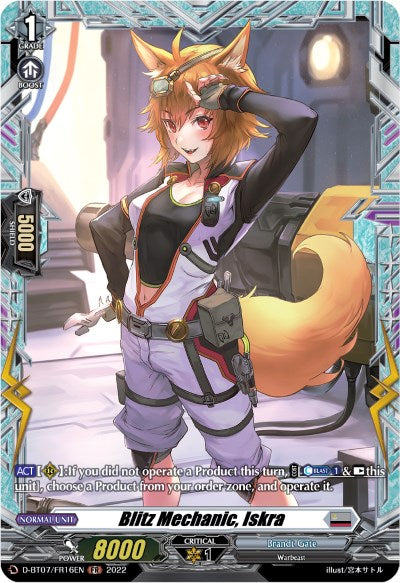 Blitz Mechanic, Iskra (FR) (D-BT07/FR16EN) [Raging Flames Against Emerald Storm]