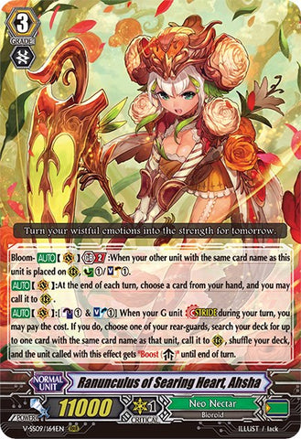 Ranunculus of Searing Heart, Ahsha (V-SS09/164EN) [Revival Selection]