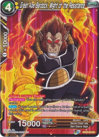 Great Ape Bardock, Might of the Resistance (EX13-23) [Special Anniversary Set 2020]