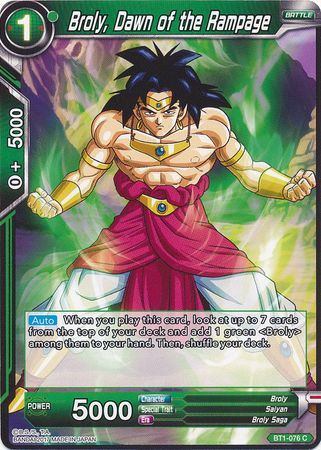 Broly, Dawn of the Rampage (BT1-076) [Galactic Battle]