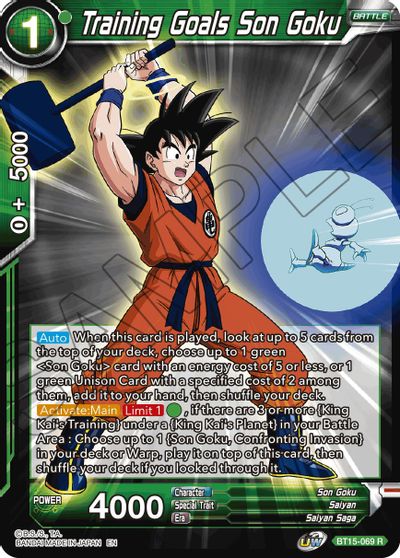Training Goals Son Goku (BT15-069) [Saiyan Showdown]