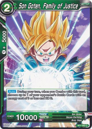 Son Goten, Family of Justice (BT1-063) [Galactic Battle]