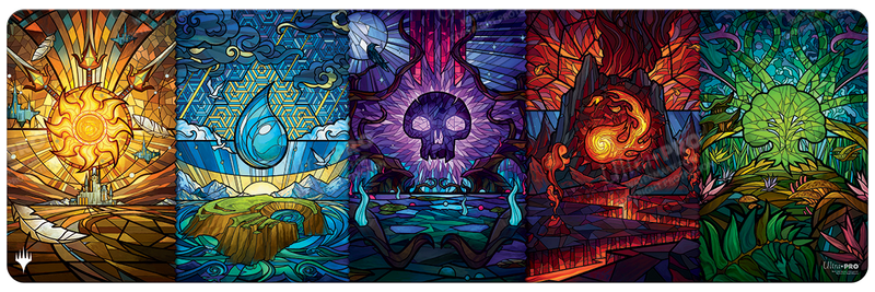 Ultra PRO: Playmat - Dominaria United (Stained Glass Land Medley - 8ft Table)